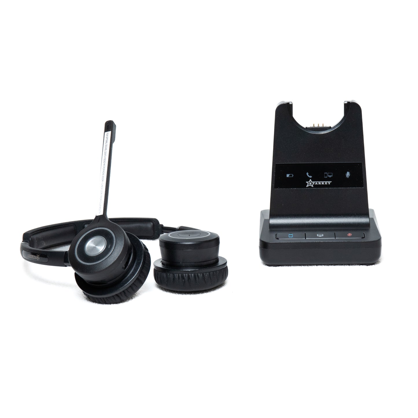 Starkey S250-Duo Binaural DECT Wireless Headset with Passive Noise Canceling Mic