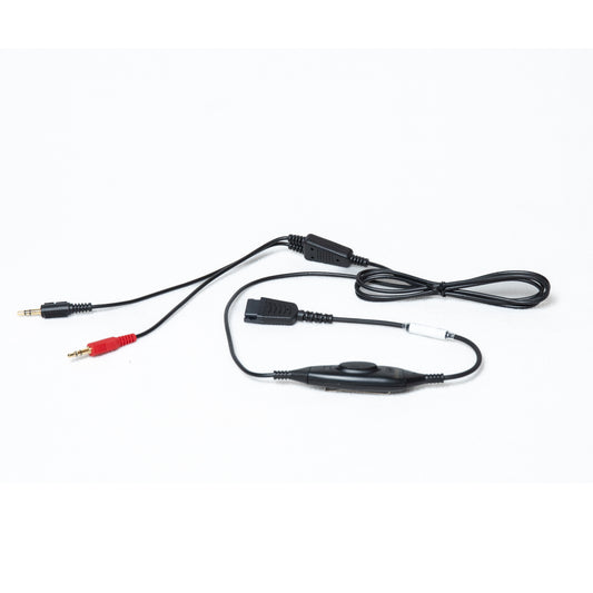 Starkey SM135-PTT/MM Push-To-Talk Cable with Dual Multimedia 3.5mm Prongs 